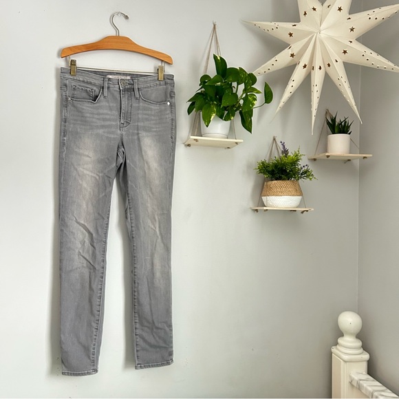 🩷ATHLETA SCULPTEK GRAY SKINNY MID RISE SKINNY JEANS POWER MESH STRETCH SIZE 6 - Picture 5 of 11